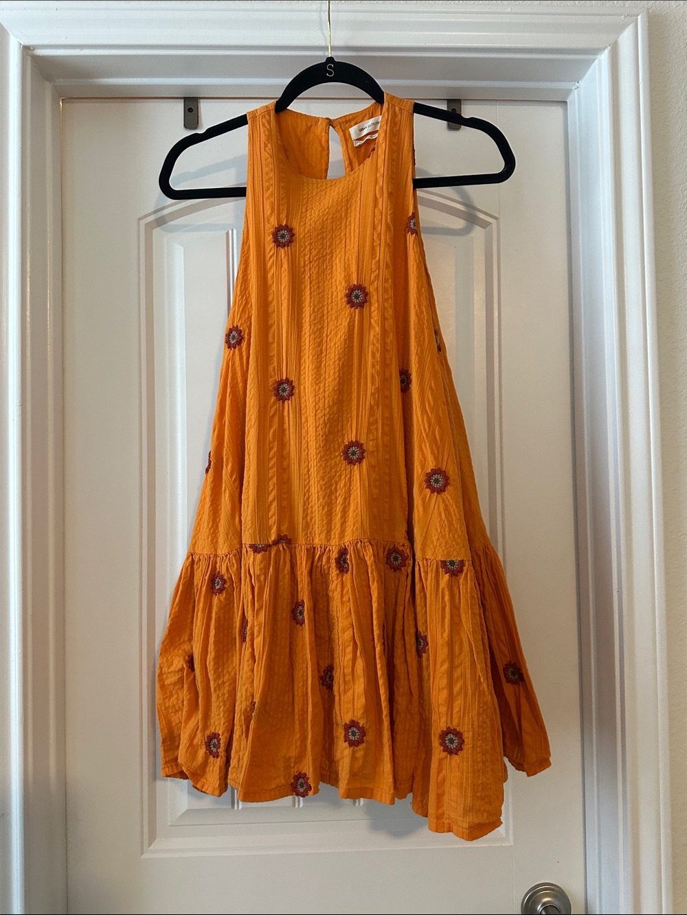 Urban outfitters Orange Embroidered Sundress shift
